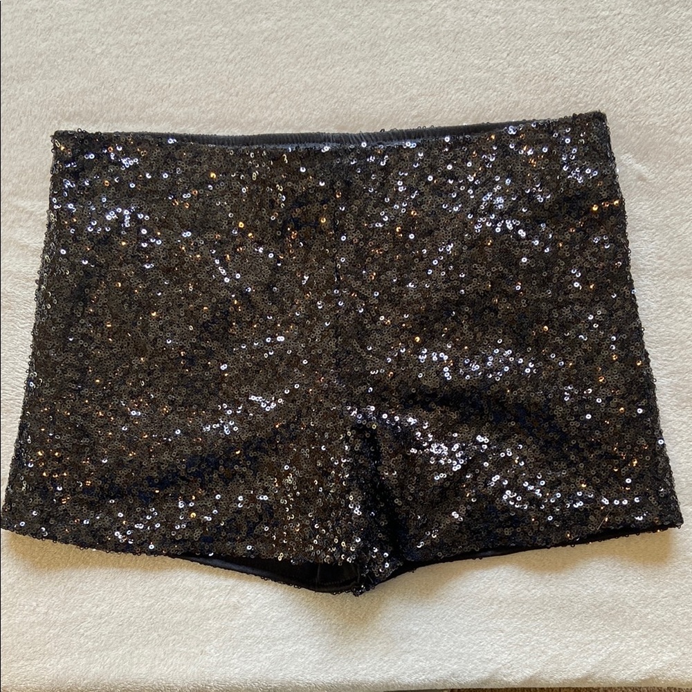 Sequin Black Women's Shorts